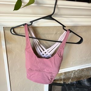 Lululemon longline sports bra - two toned pink